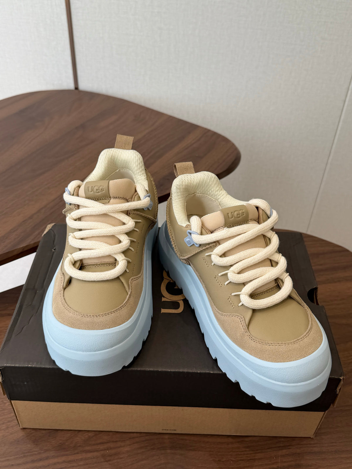 UGG Heritage Utility Sneaker Dark Chestnut Ice Blue 1170910