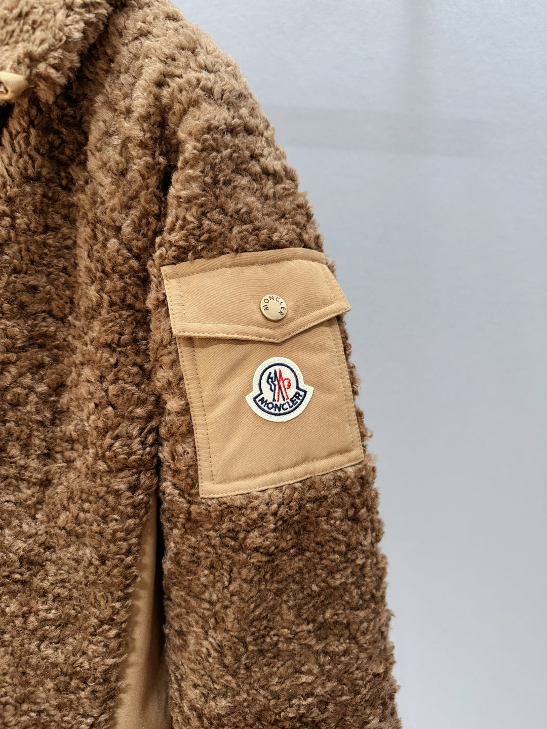 MC 2025 Coligny Short Down Jacket Brown Polyester Fur