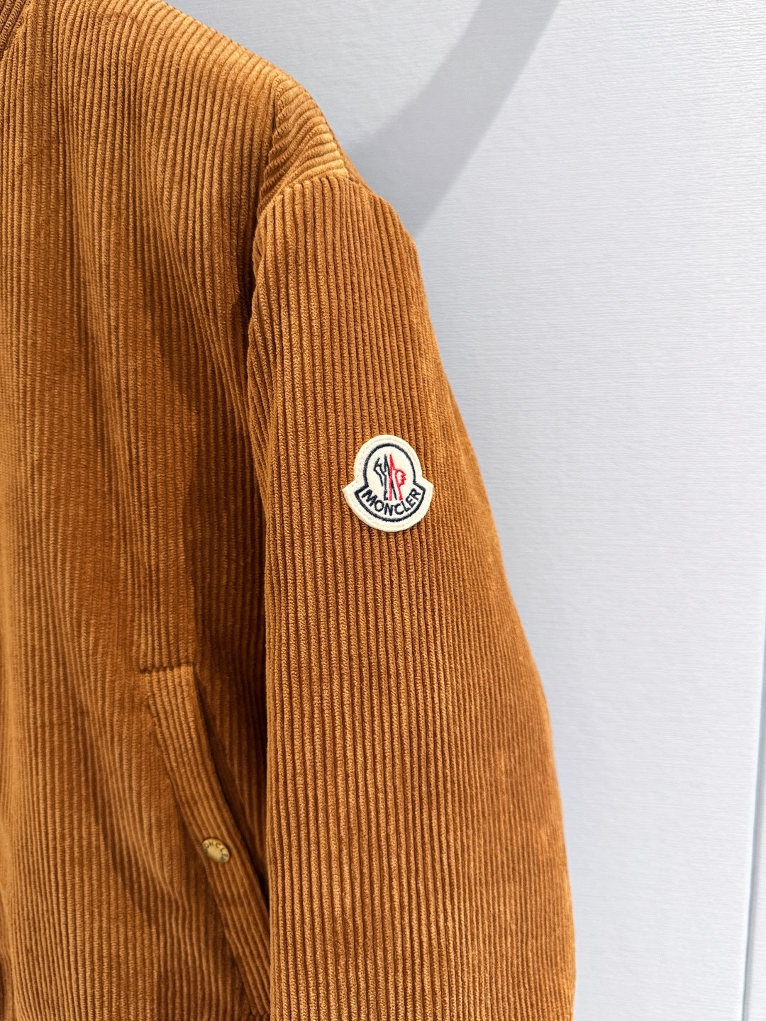 Moncler 26s Blageon Corduroy Reversible Down Jacket Brown Pink 418778