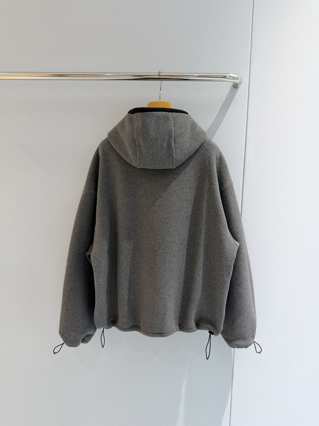Miu 26s Stand-Collar Coat Grey Cotton 418737