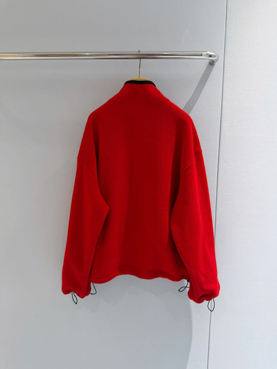 Miu 26s Stand-Collar Coat Red Cotton 418749