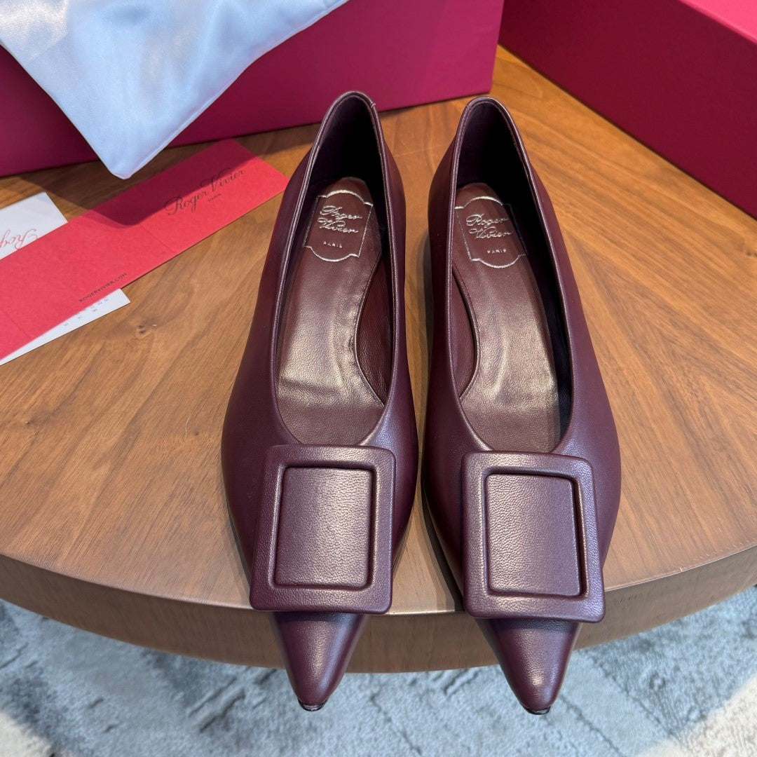 RV 26s The City Ballerinas 1.5cm Burgundy Leather 103516