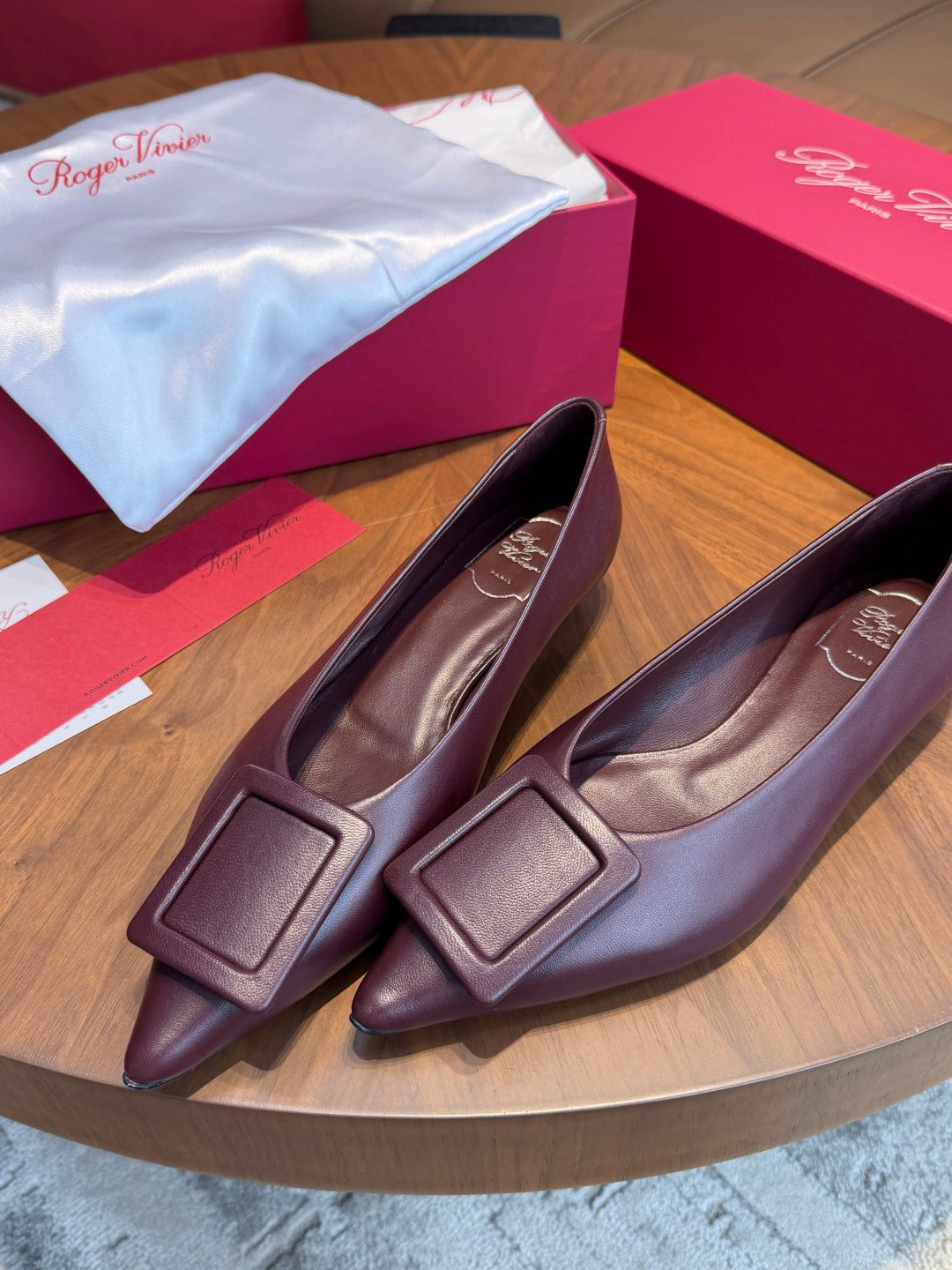 RV 26s The City Ballerinas 1.5cm Burgundy Leather 103516