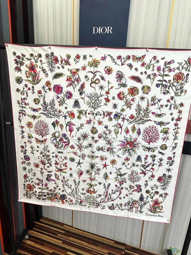 Dior 2026 Camo Papillon Scarf 90cm Colorful Silk 214990