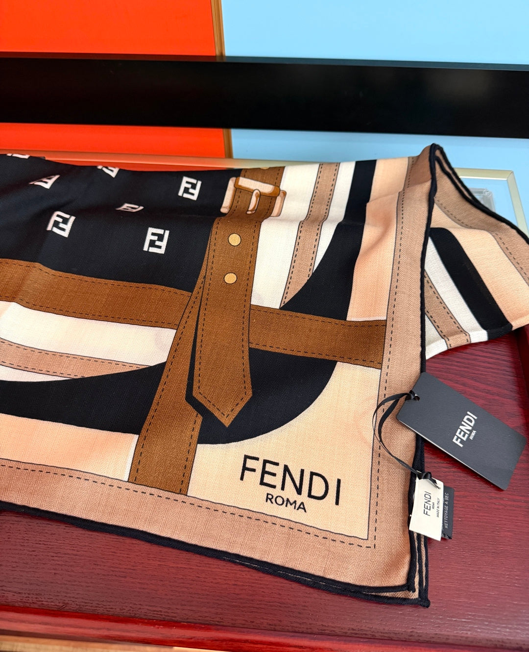 Fendi 26s Scarf 140 In Cashmere And Silk 446708