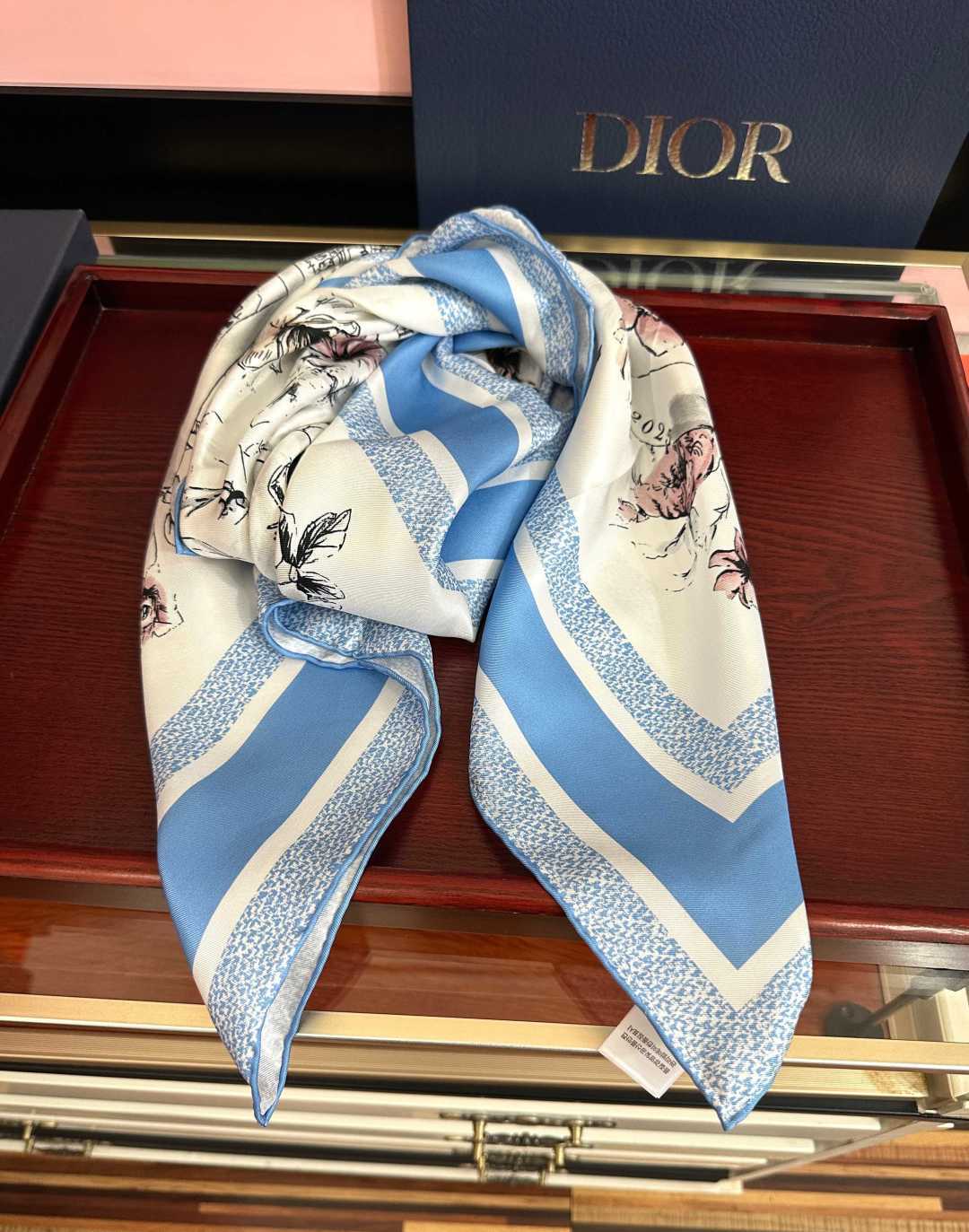 CD Scarf 90x90 Colorful Twill Silk 511171