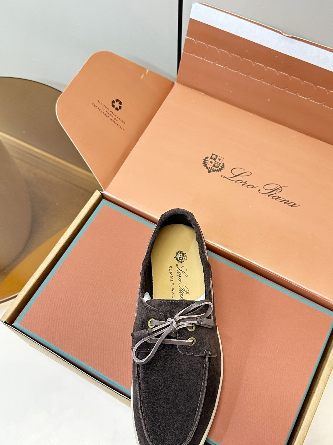 Loro Piana Shoes Sea-Sail Walk Loafer Dark Grey Suede 178085