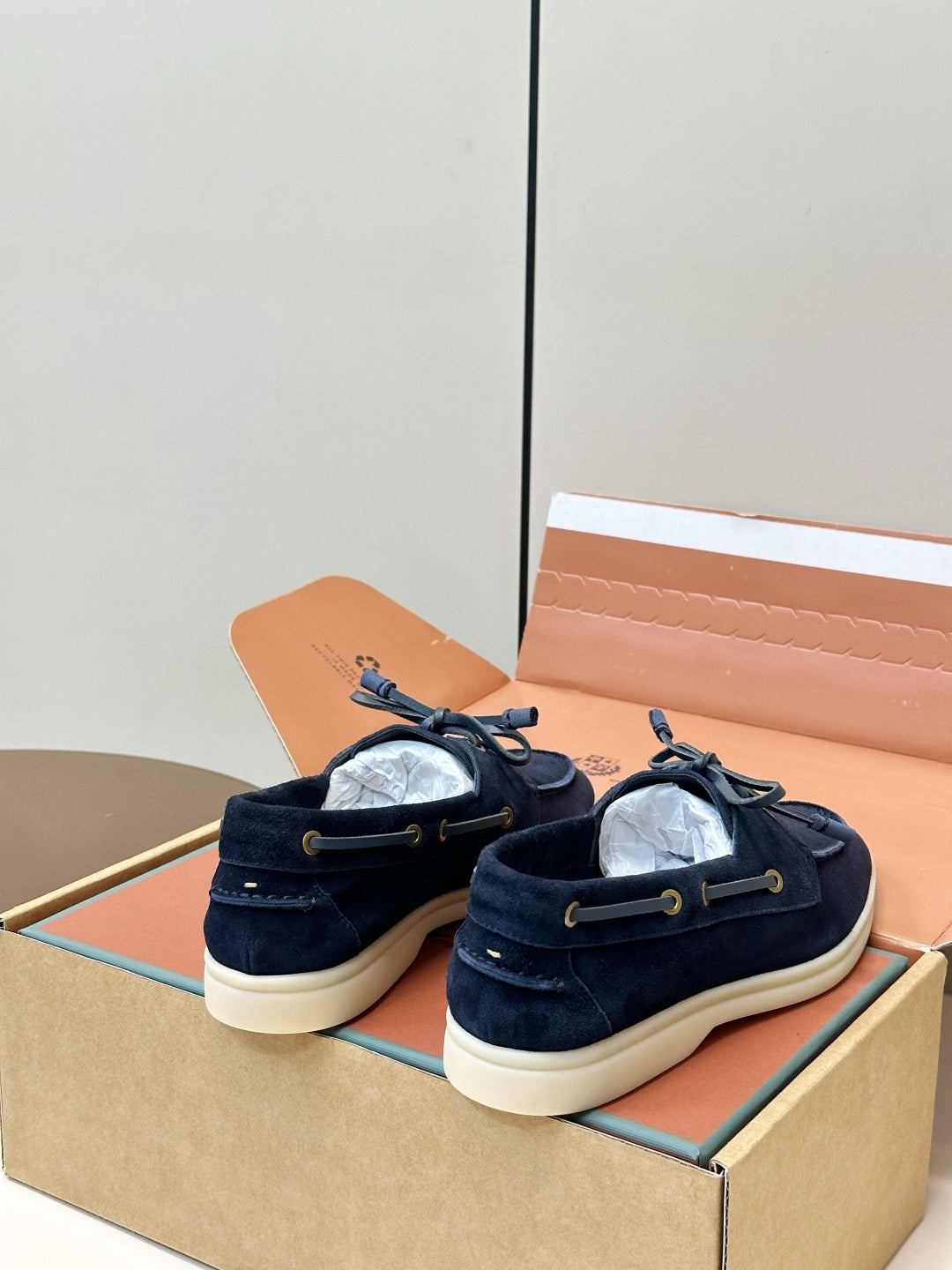 Loro Piana Shoes Sea-Sail Walk Loafer Navy Blue Suede 178086