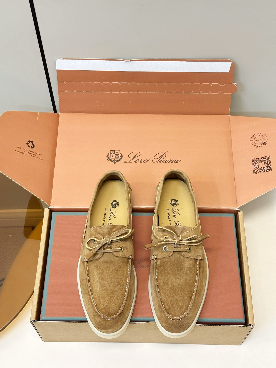 Loro Piana Shoes Sea-Sail Walk Loafer Camel Suede 178087