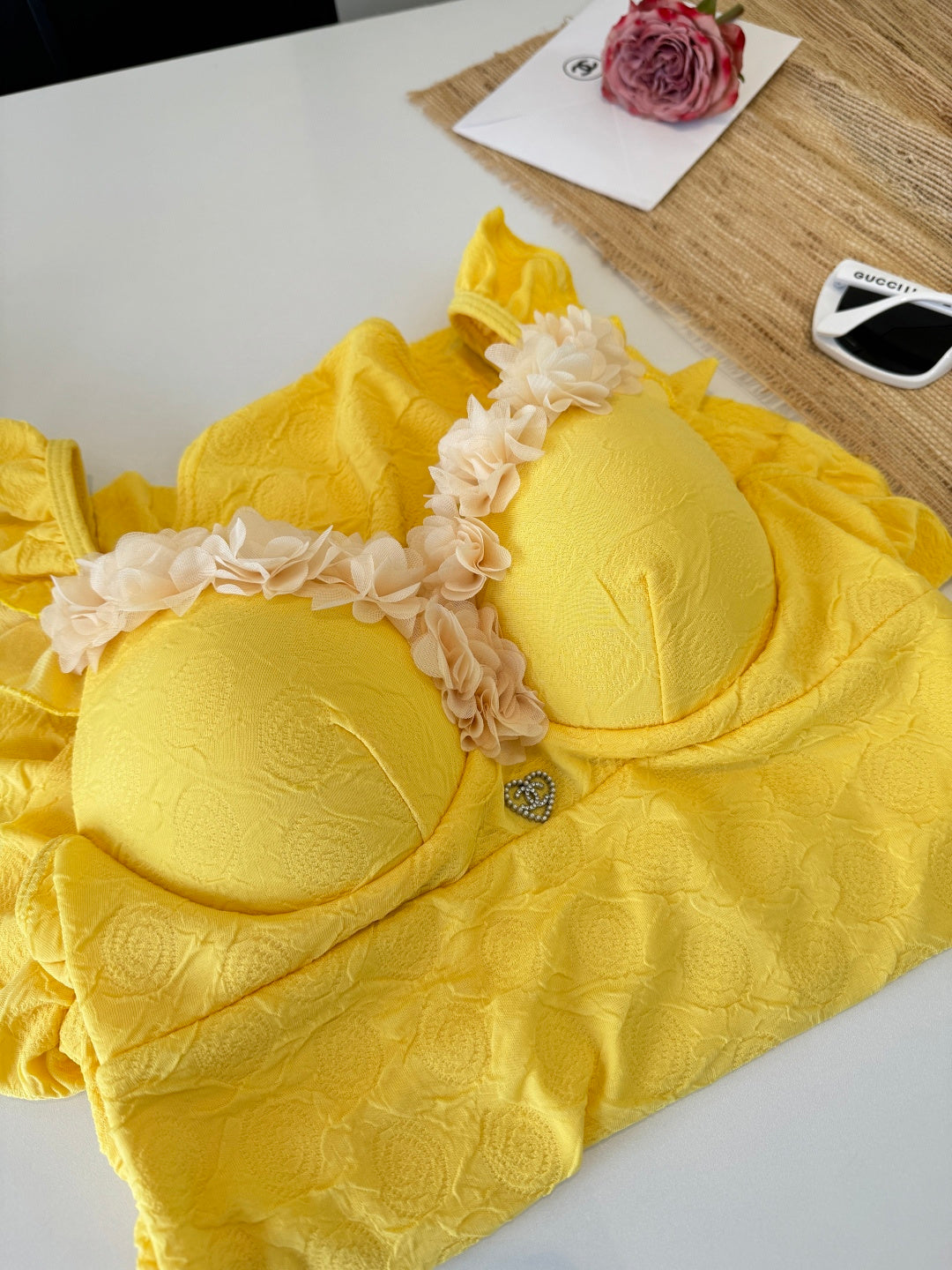 Chanel Ruffles And Floral One- Swimsuit 185847