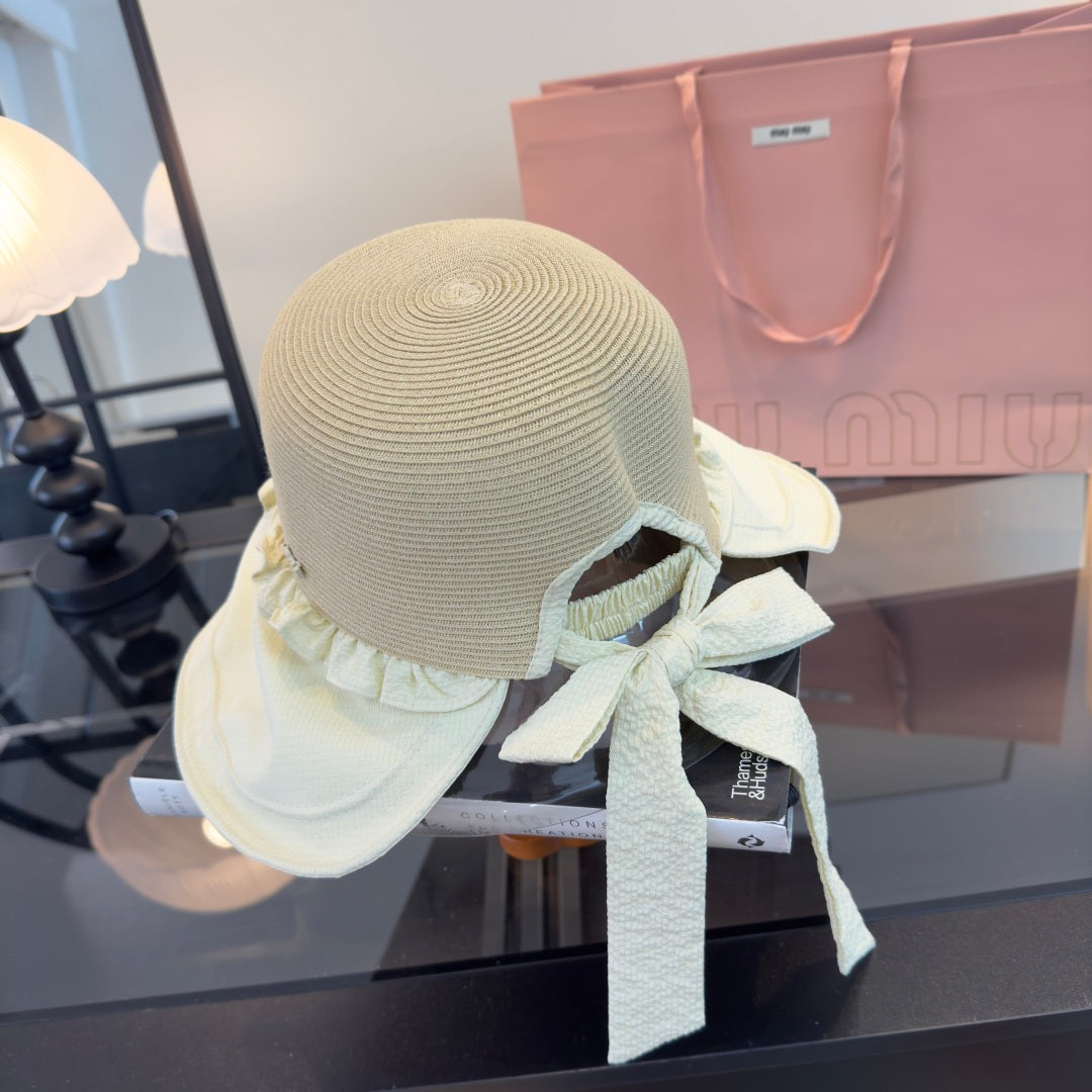 Miu 26s Straw Hat Cotton 391260