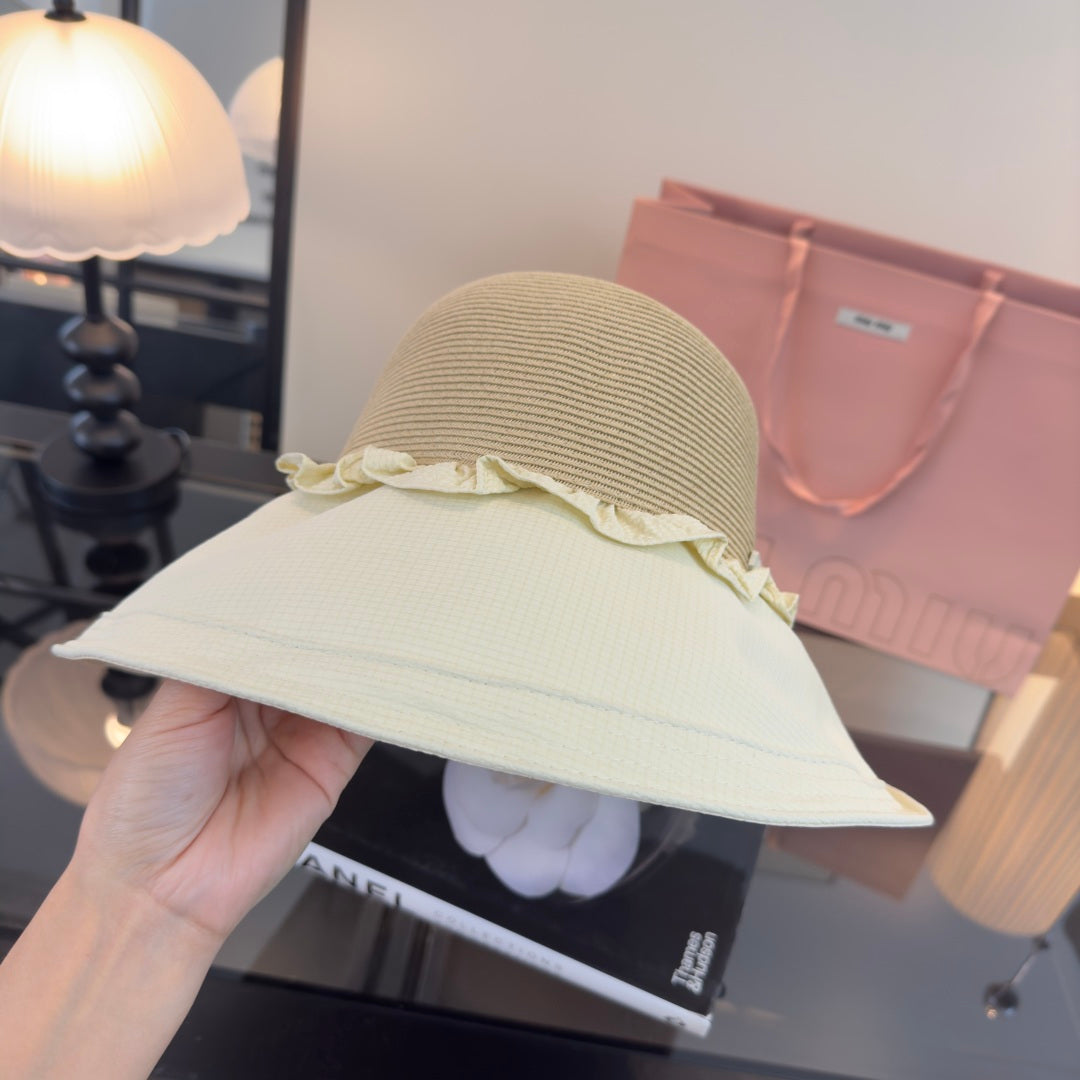 Miu 26s Straw Hat Cotton 391260