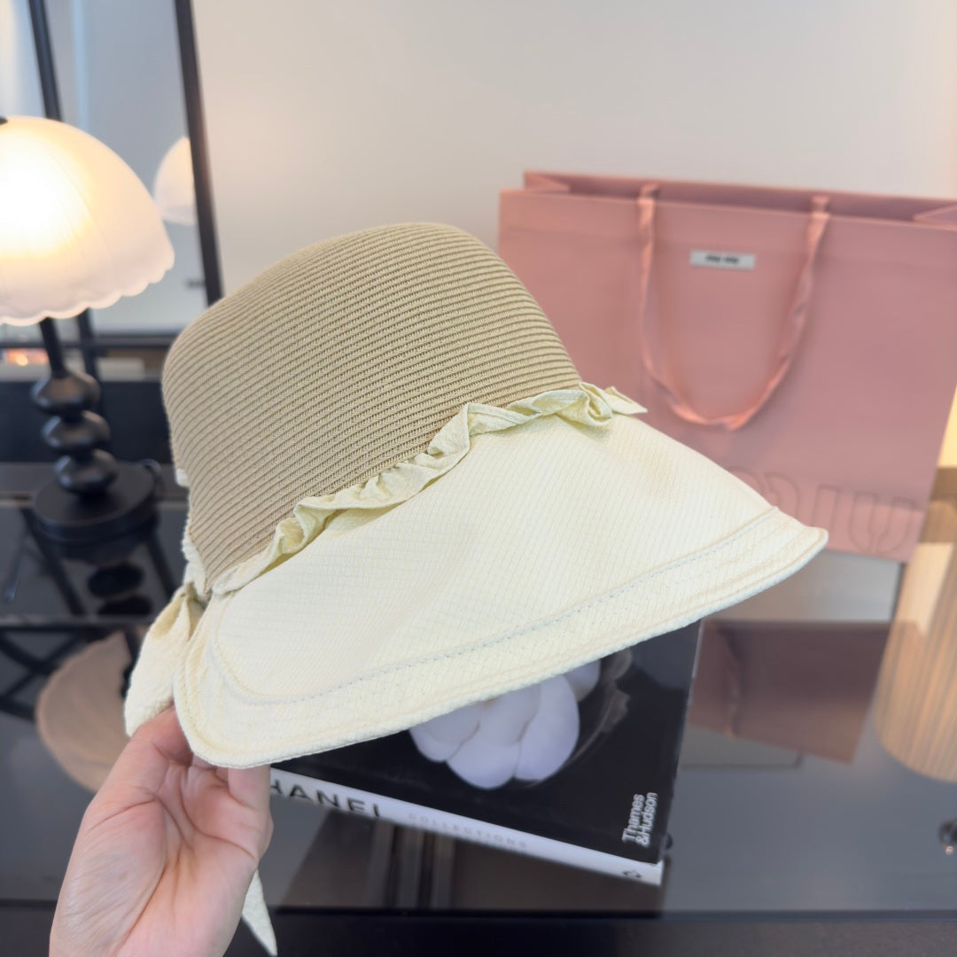 Miu 26s Straw Hat Cotton 391260