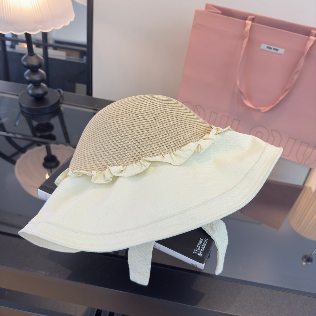 Miu 26s Straw Hat Cotton 391260