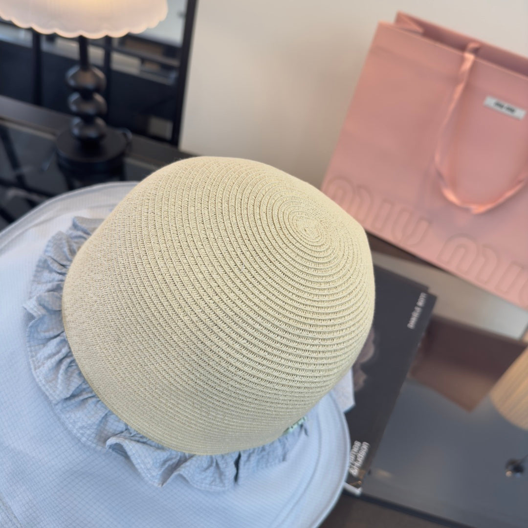 Miu 26s Straw Hat Cotton 391261