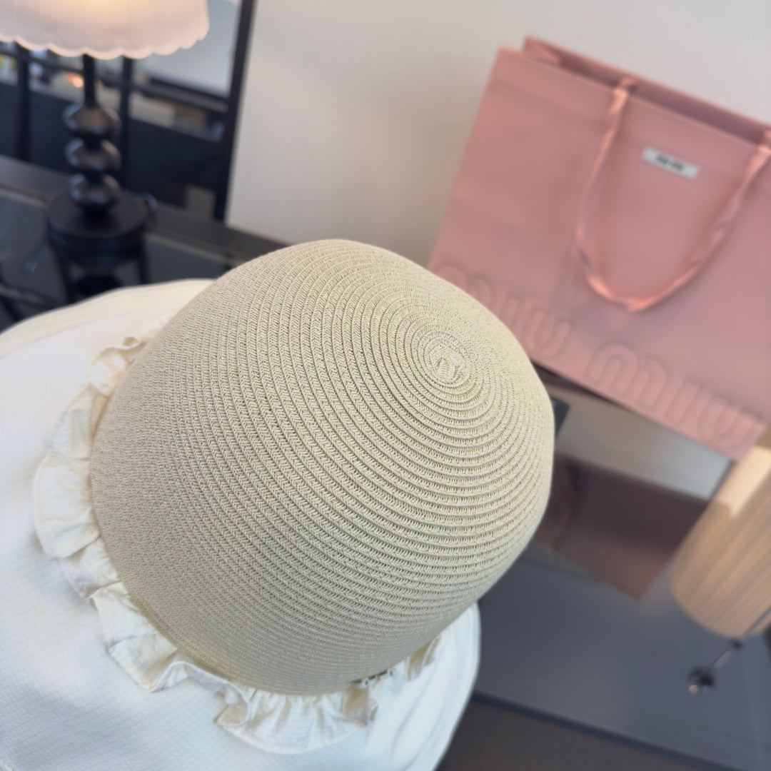 Miu 26s Straw Hat Cotton 391262