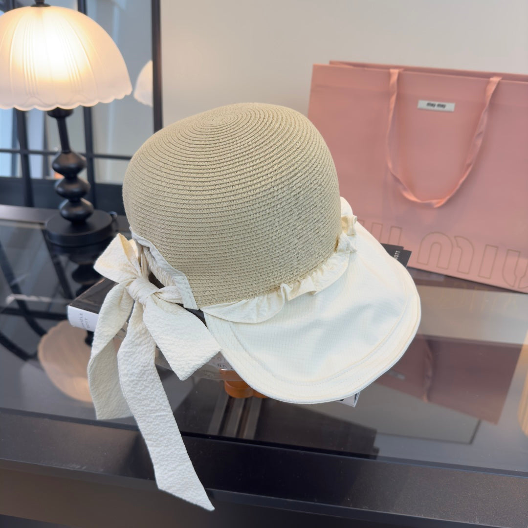 Miu 26s Straw Hat Cotton 391262