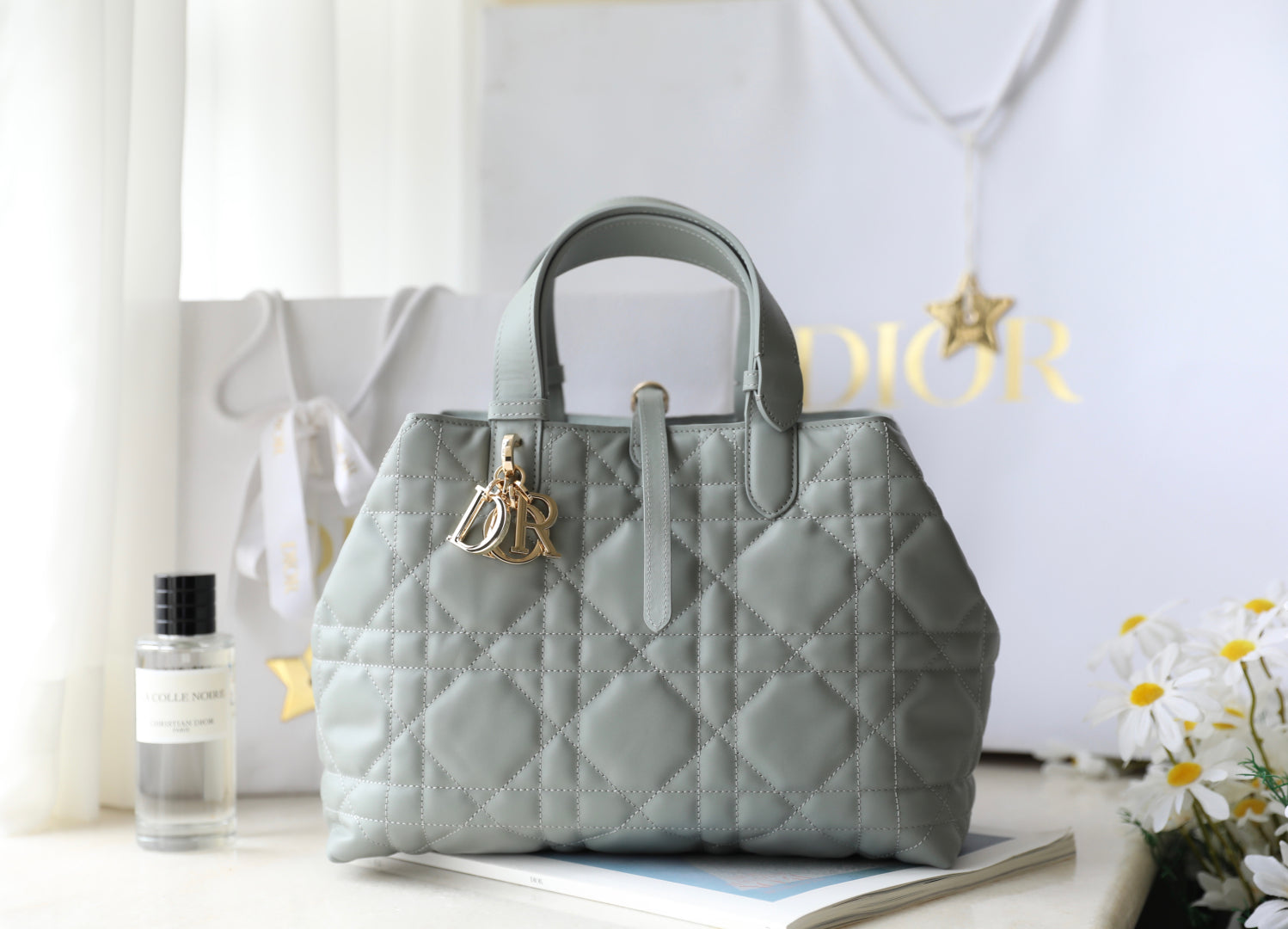 CD Toujours Bag 28.5 Light Blue Calfskin