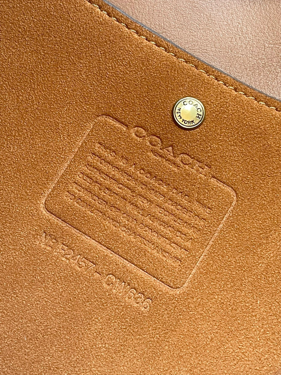 Coach Brooklyn Shoulder Bag 39cm Camel Suede