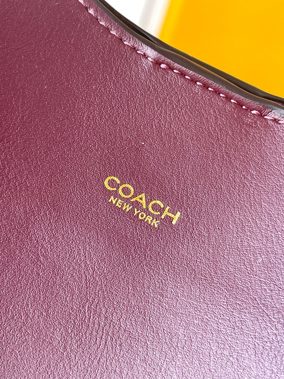 Coach Brooklyn Shoulder Bag 34cm Burgundy Calfskin