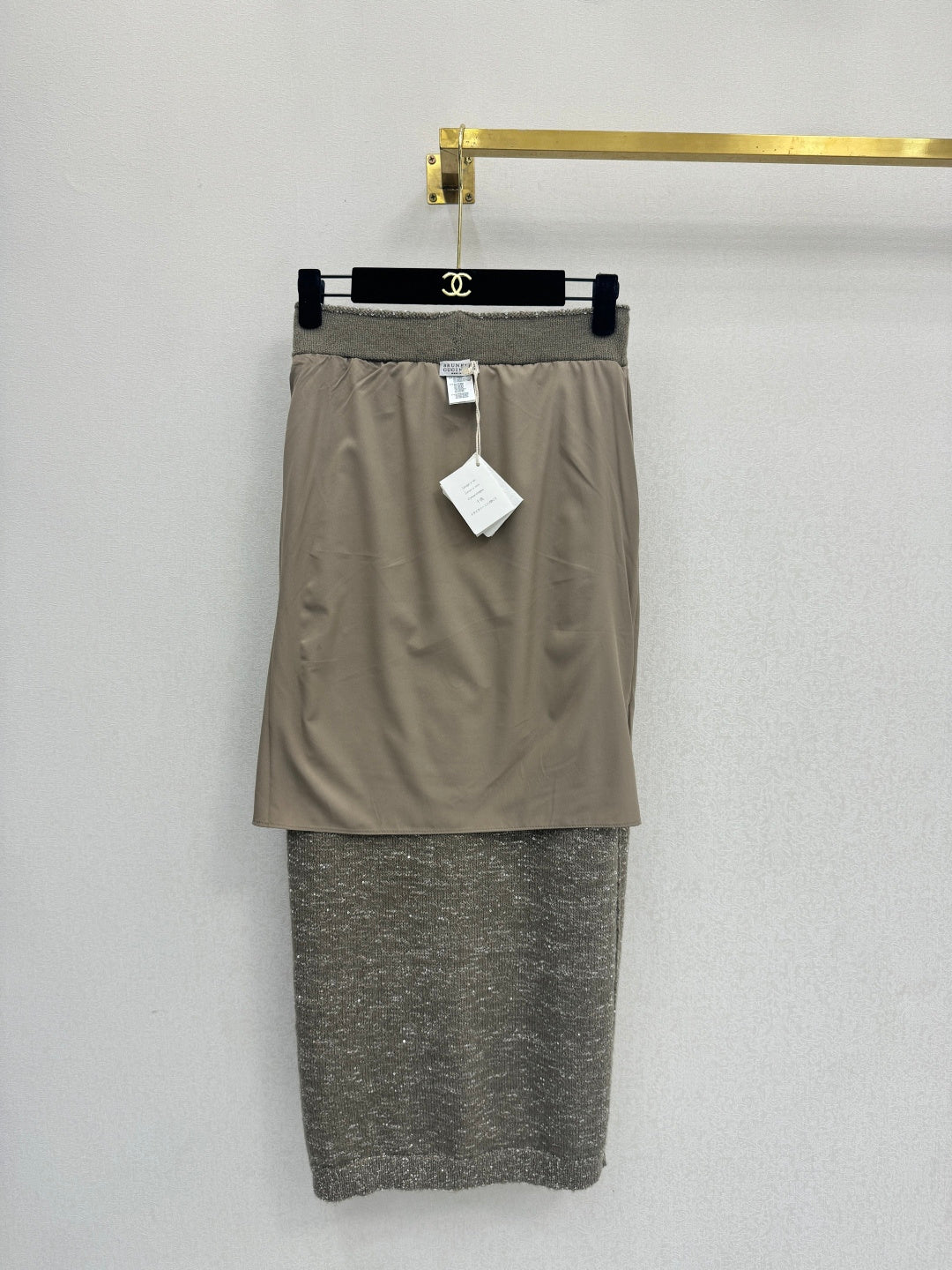 BC 26s Skirt Grey Lurex Knit 448171