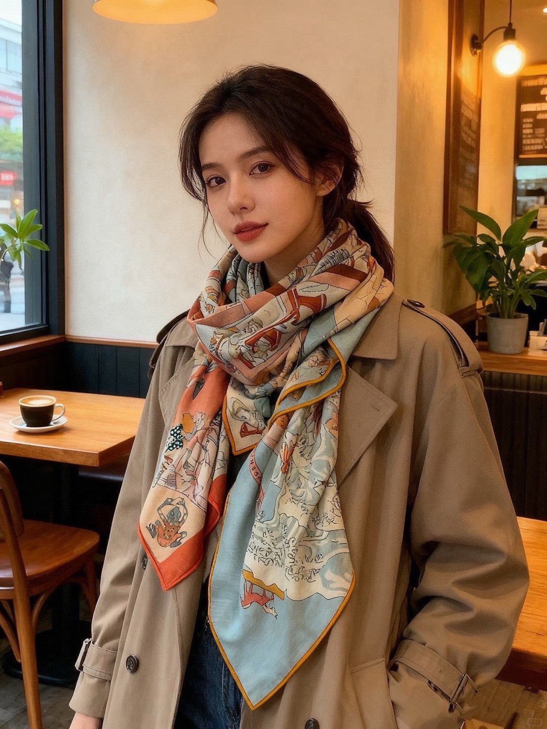 HM 26s Scarf 140 In Cashmere And Silk 304250