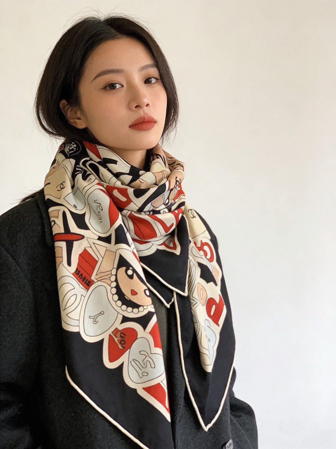 Chanel 26s Scarf 140 In Silk Cashmere 309866