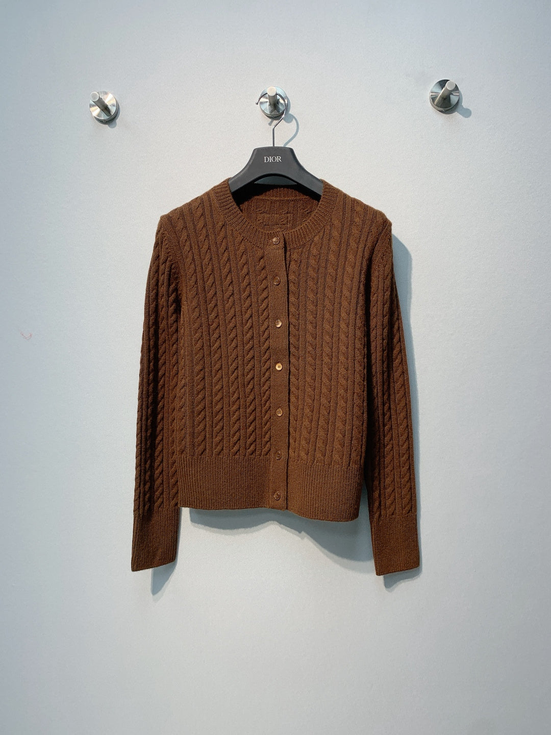 CD Cardigan Brown  Cable Knit 342075