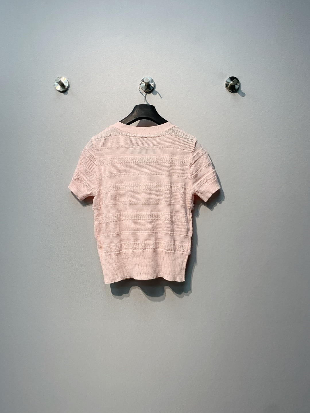 CC 26s V-Neck Short Sleeves Light Pink Wool 362601