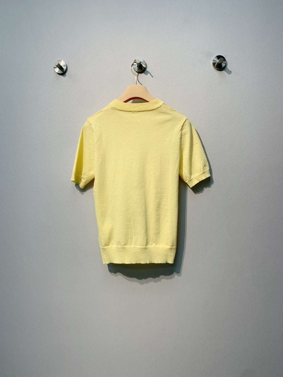 Miu Miu Knit Short-Sleeve Yellow Linen Tencel 362611