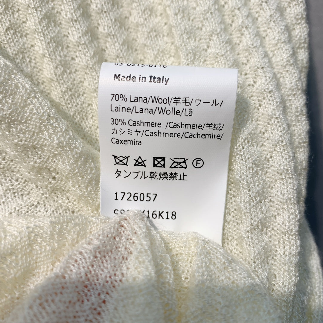 Loewe Anagram Tank Top White Ribbed Cotton 362625