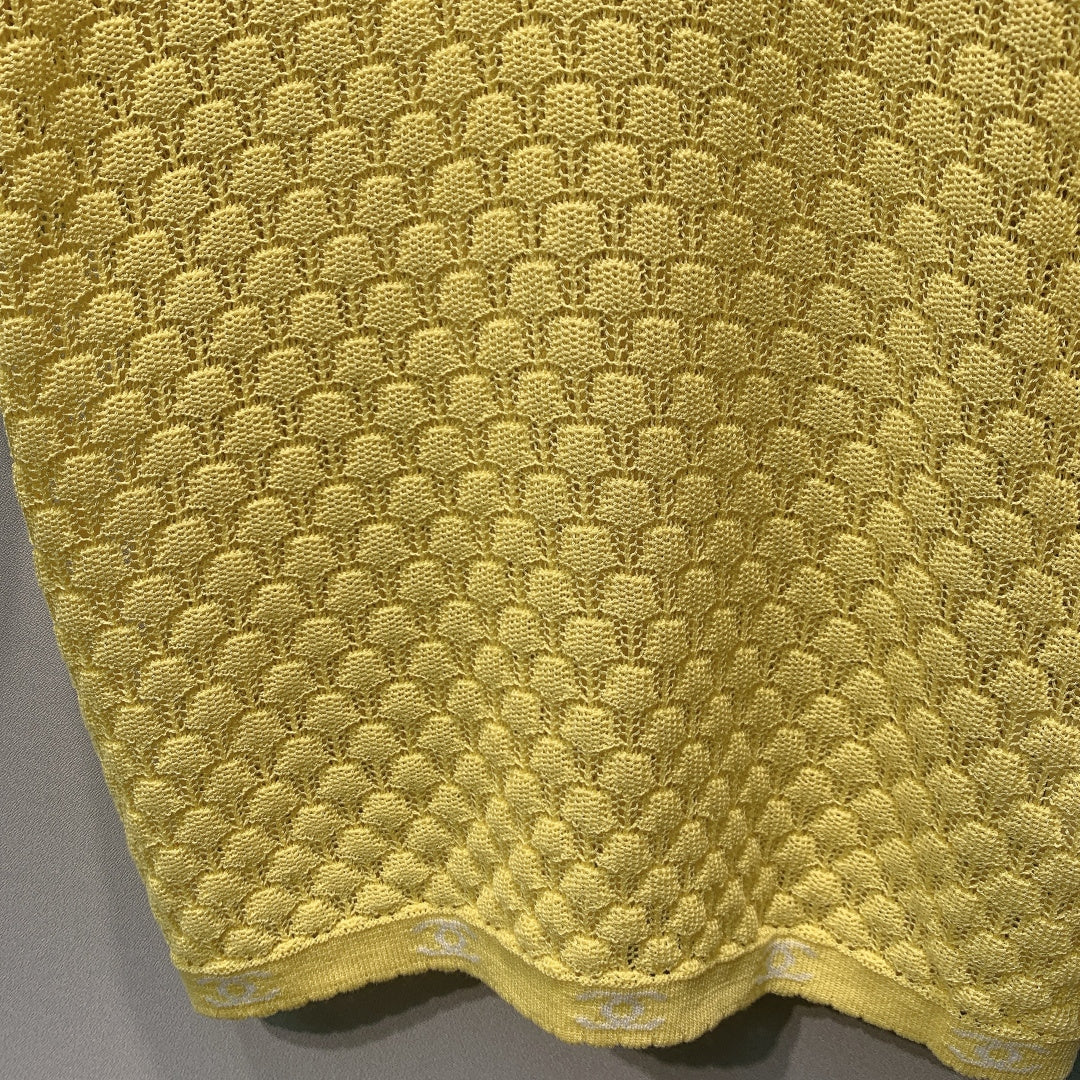 Chanel 26s Short Sleeve Polo Top Style 1275