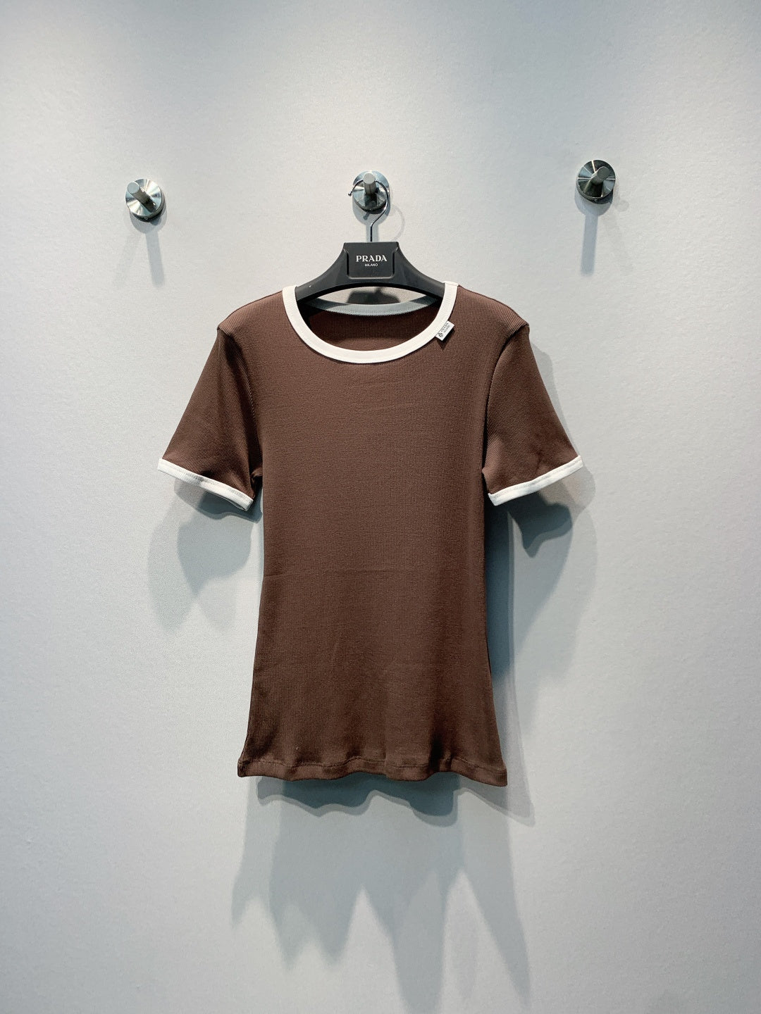 Prada 26s Crew Neck Short Sleeve T-Shirt 406291