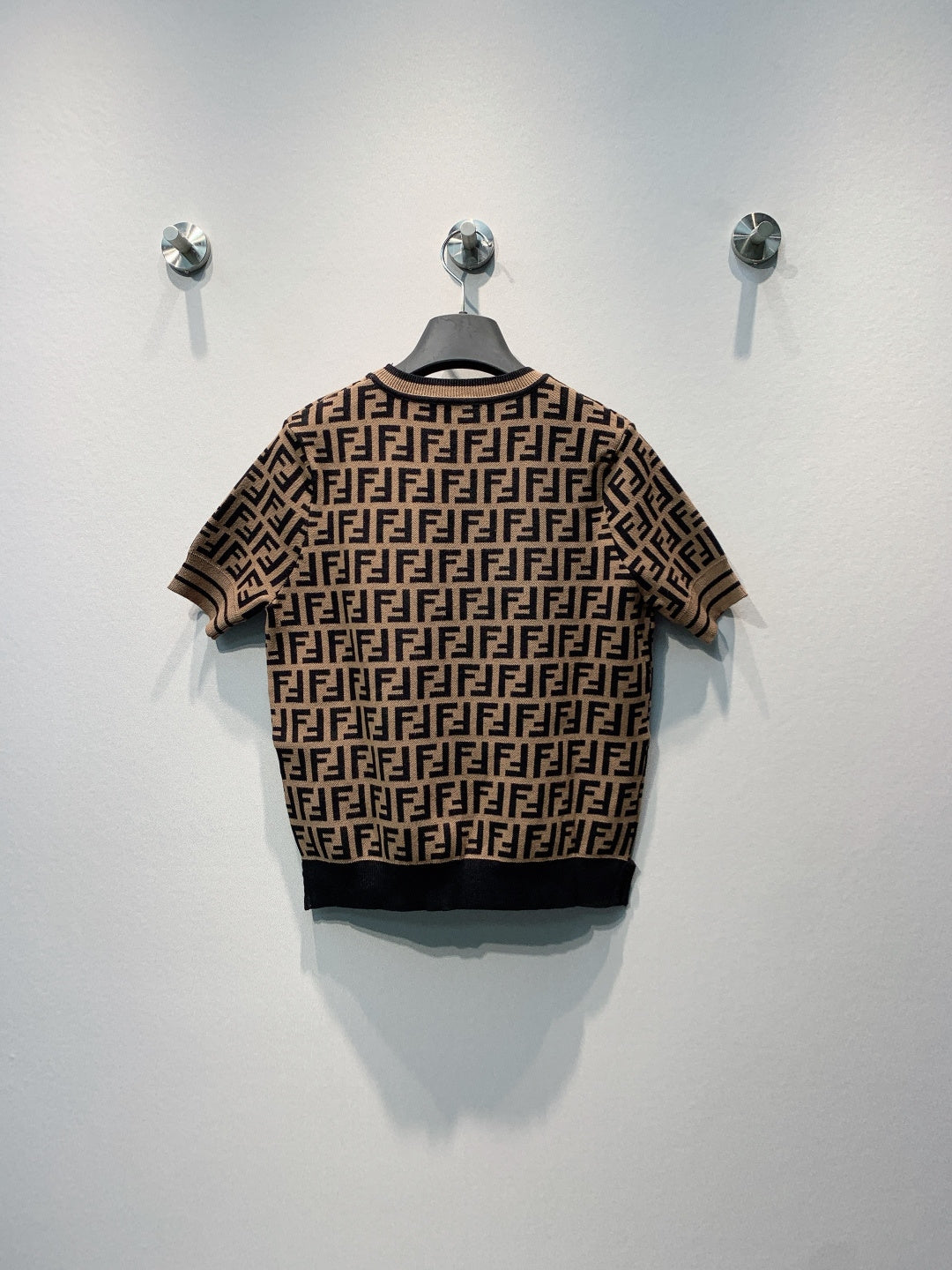 Fendi 26s Monogram Knit Short-Sleeve T-Shirt 406284