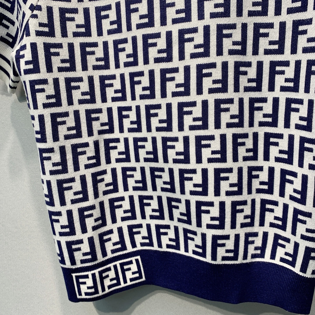 Fendi 26s Monogram Knit Short-Sleeve T-Shirt 406285