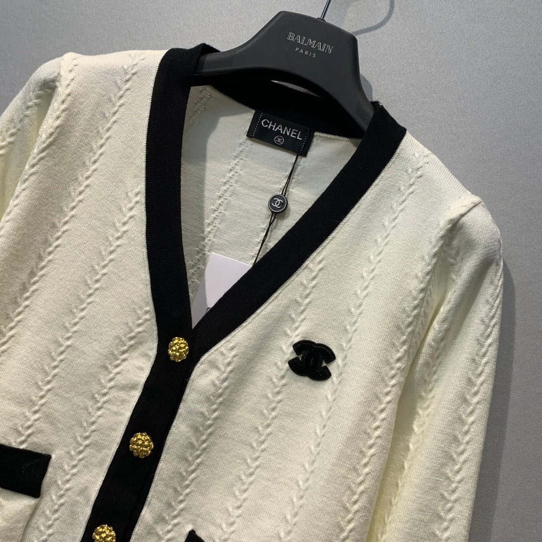 CC  26s Knit Cardigan Ivory Knitwear 416455