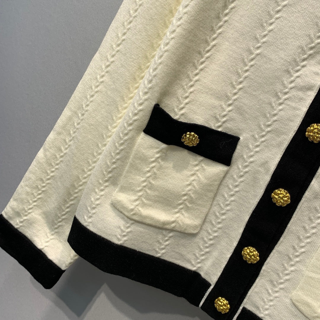 CC  26s Knit Cardigan Ivory Knitwear 416455