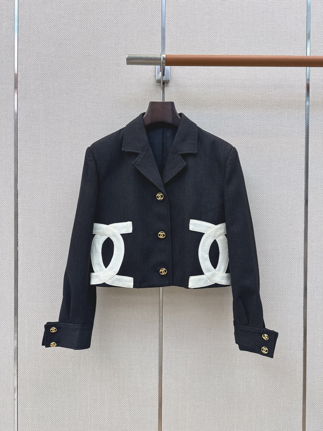 CC 26s Cruise 2026/27 Look 21 Blazer Black Cotton 409186