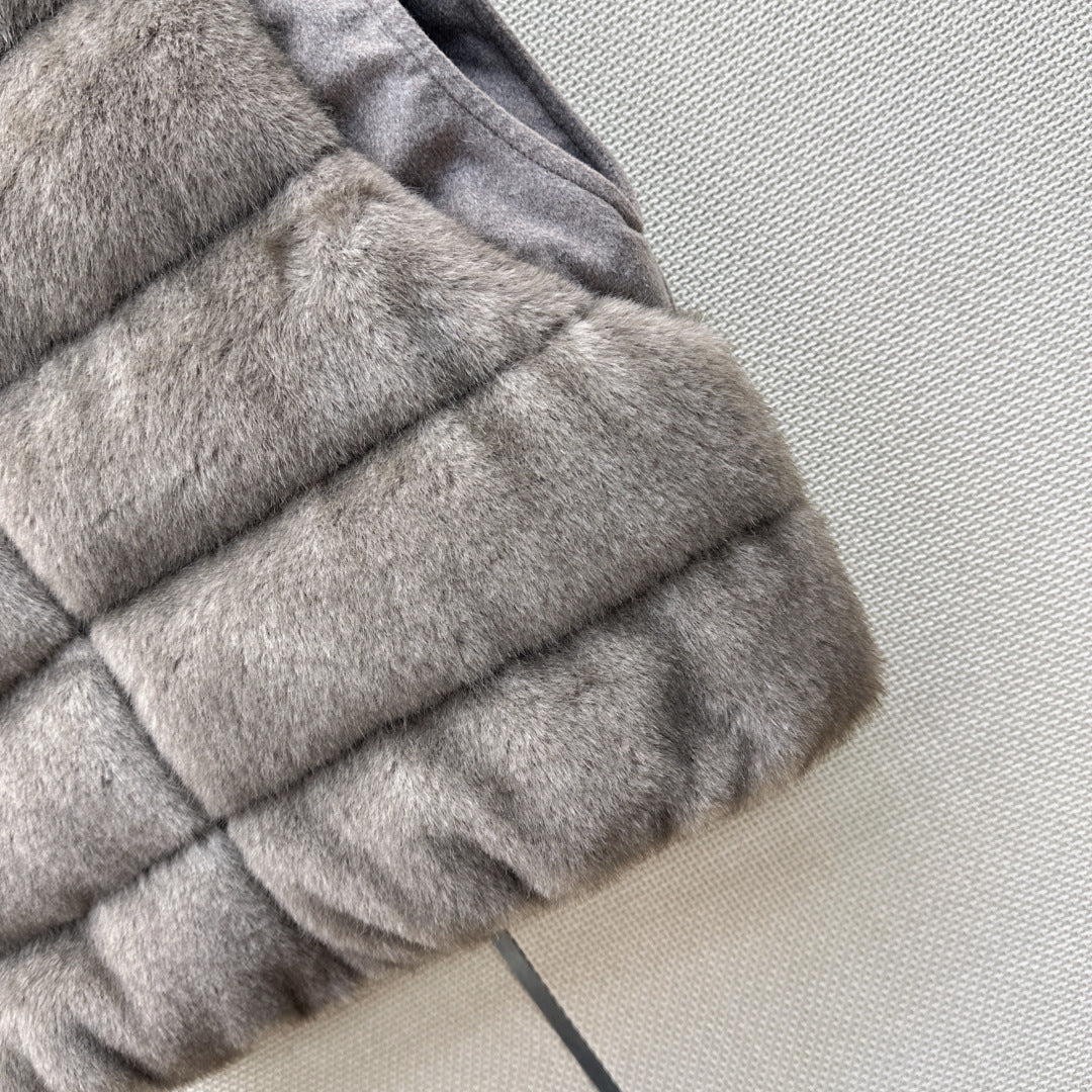 BC 26s Down Vest Grey Goose Down Filling Plush Fabric 419303
