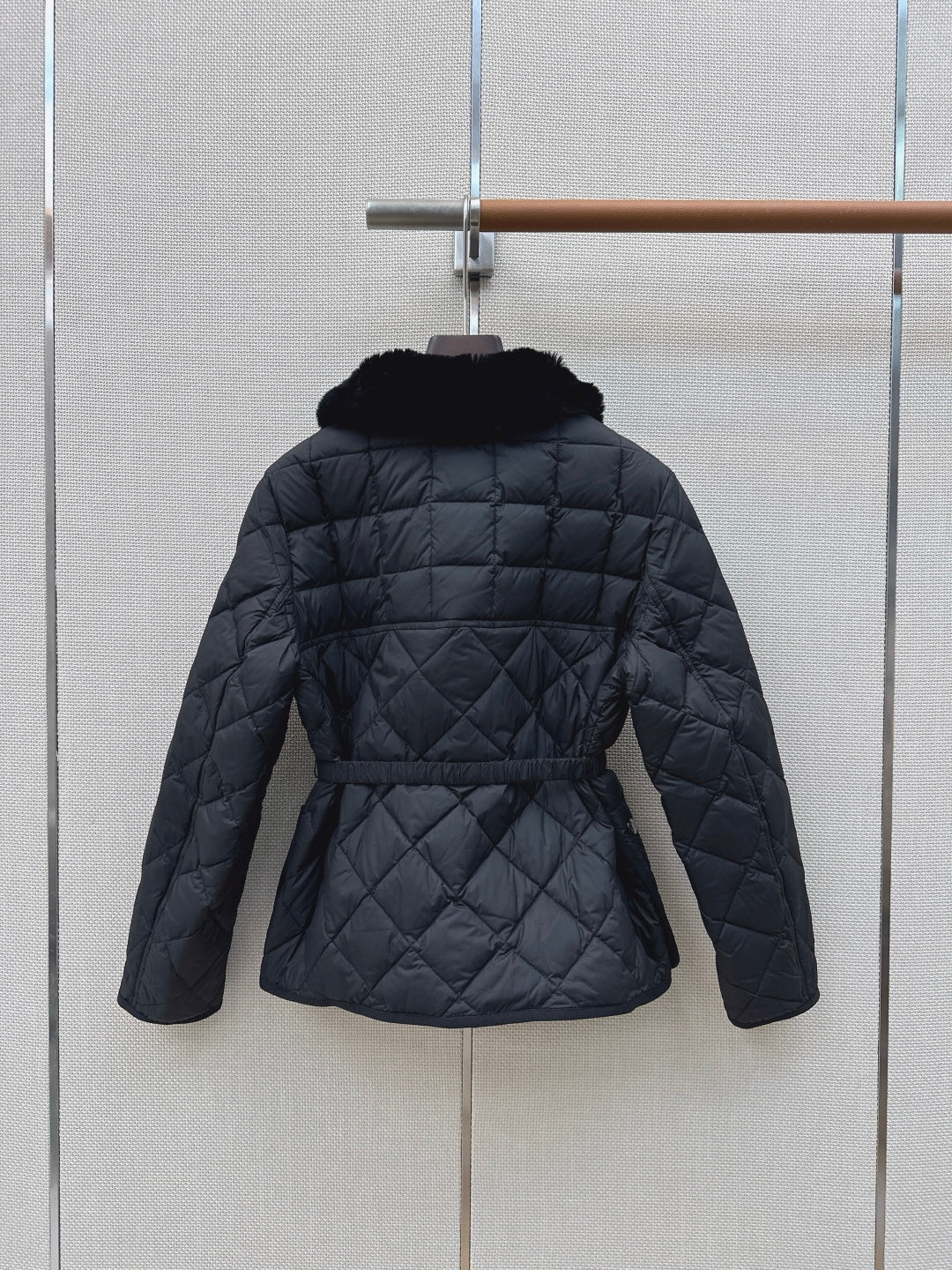 Moncler 26s Cygnes Belted Short Down Jacket Black 419291