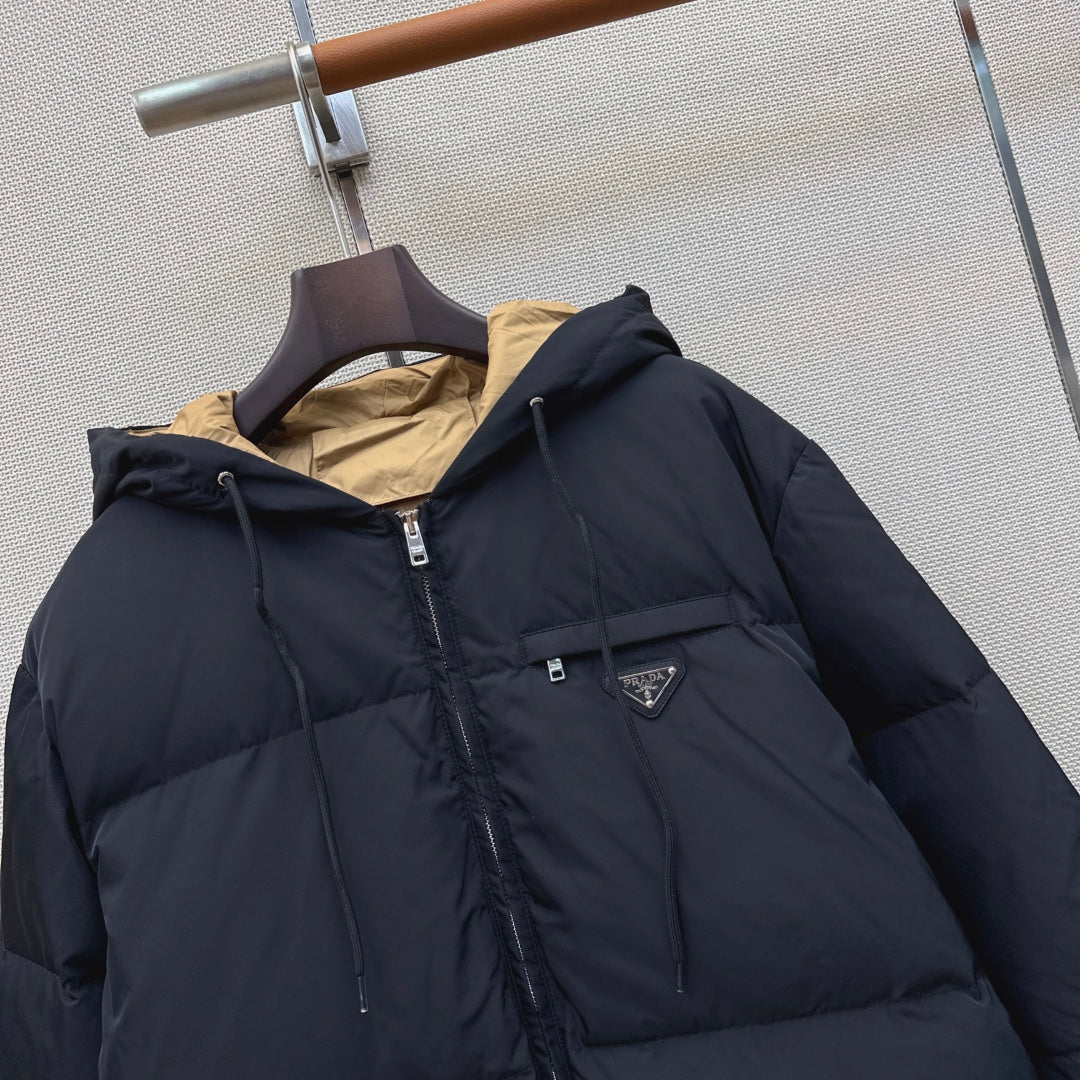 Prada 26s Down Jacket Dark Blue Re-Nylon 419234