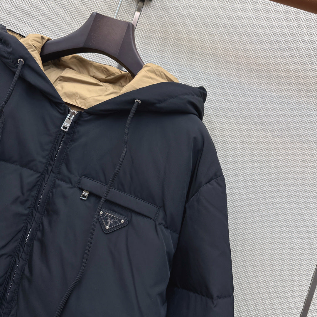 Prada 26s Down Jacket Dark Blue Re-Nylon 419234