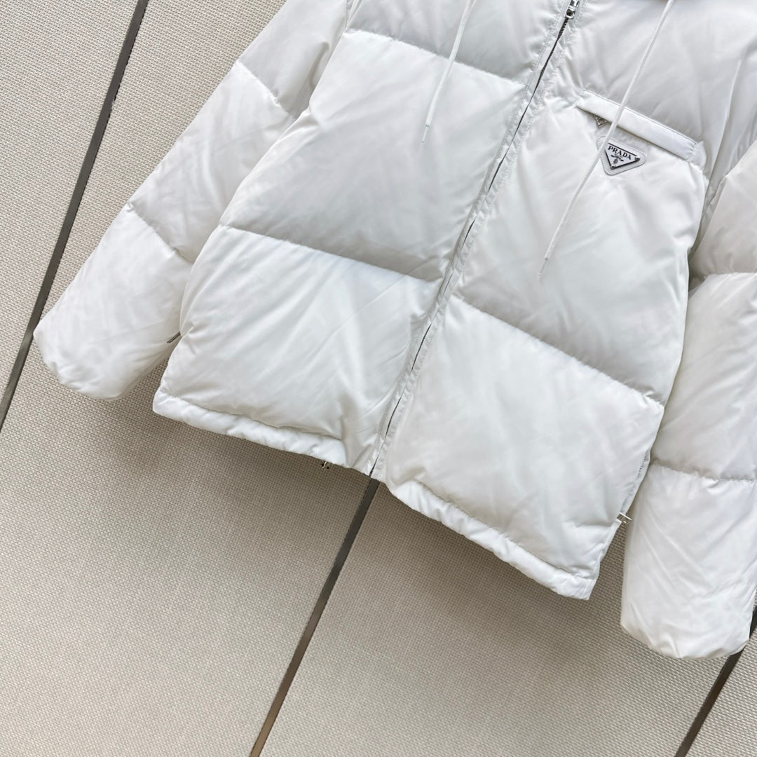Prada 26s Down Jacket White Re-Nylon 419235