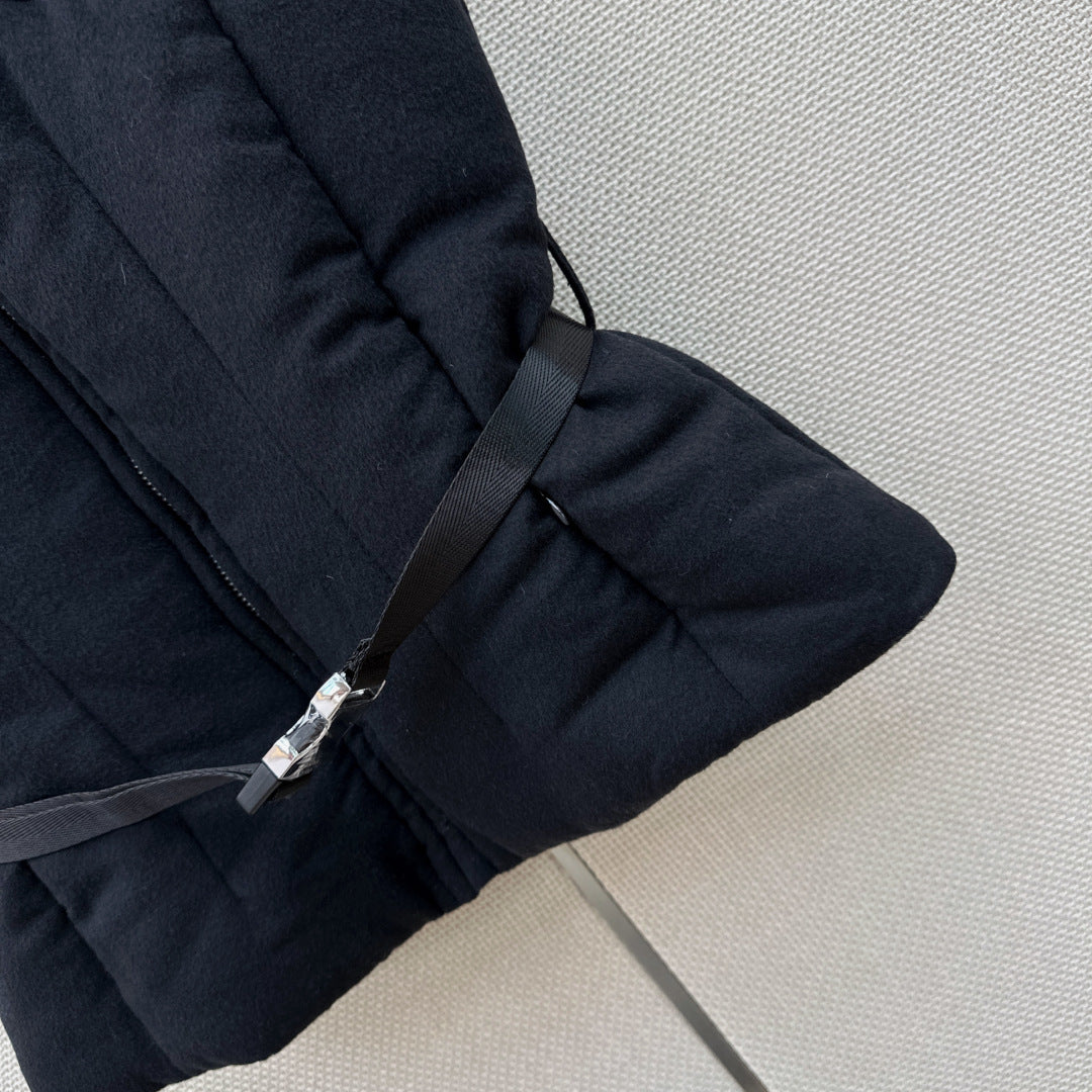 Prada 26s Loden Down Vest Black Down Filling 419335