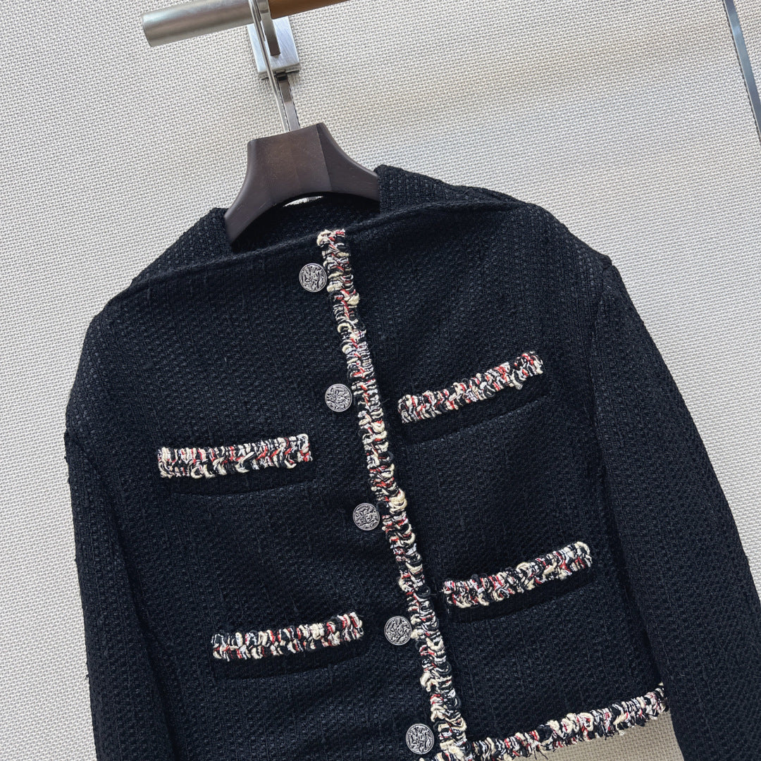 CC 26s Cropped Jacket Black Tweed 419205