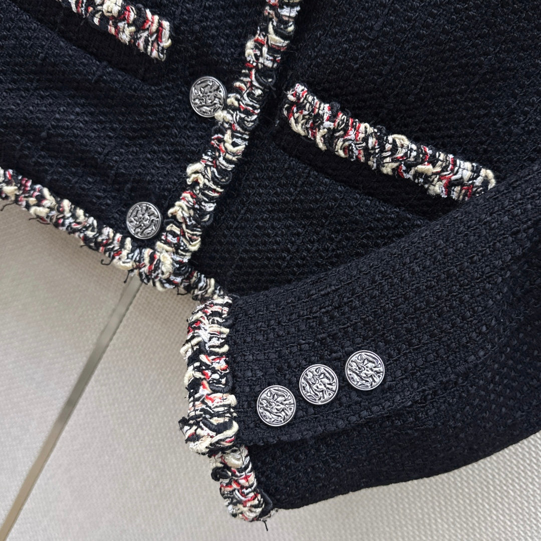 CC 26s Cropped Jacket Black Tweed 419205