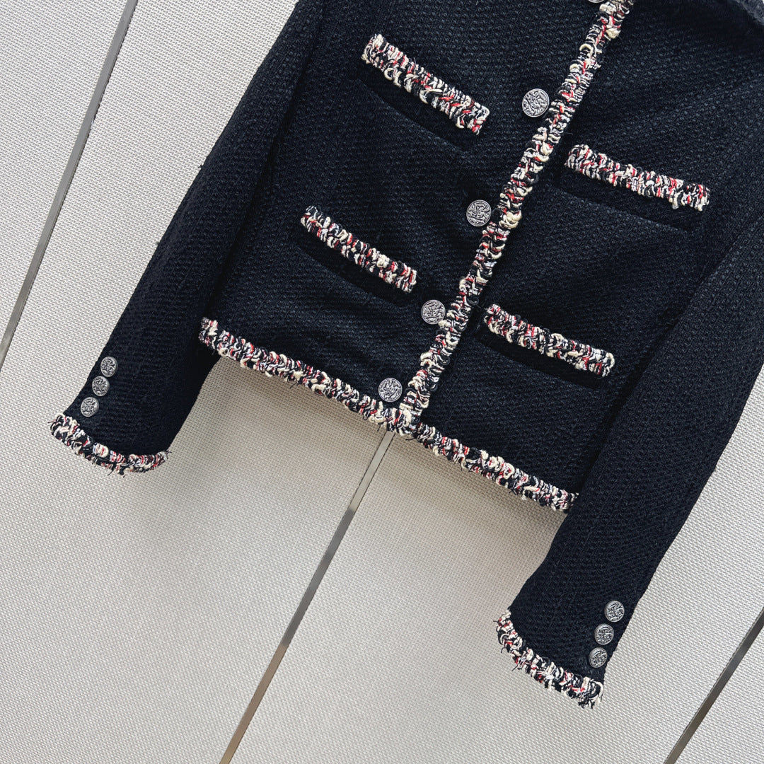 CC 26s Cropped Jacket Black Tweed 419205