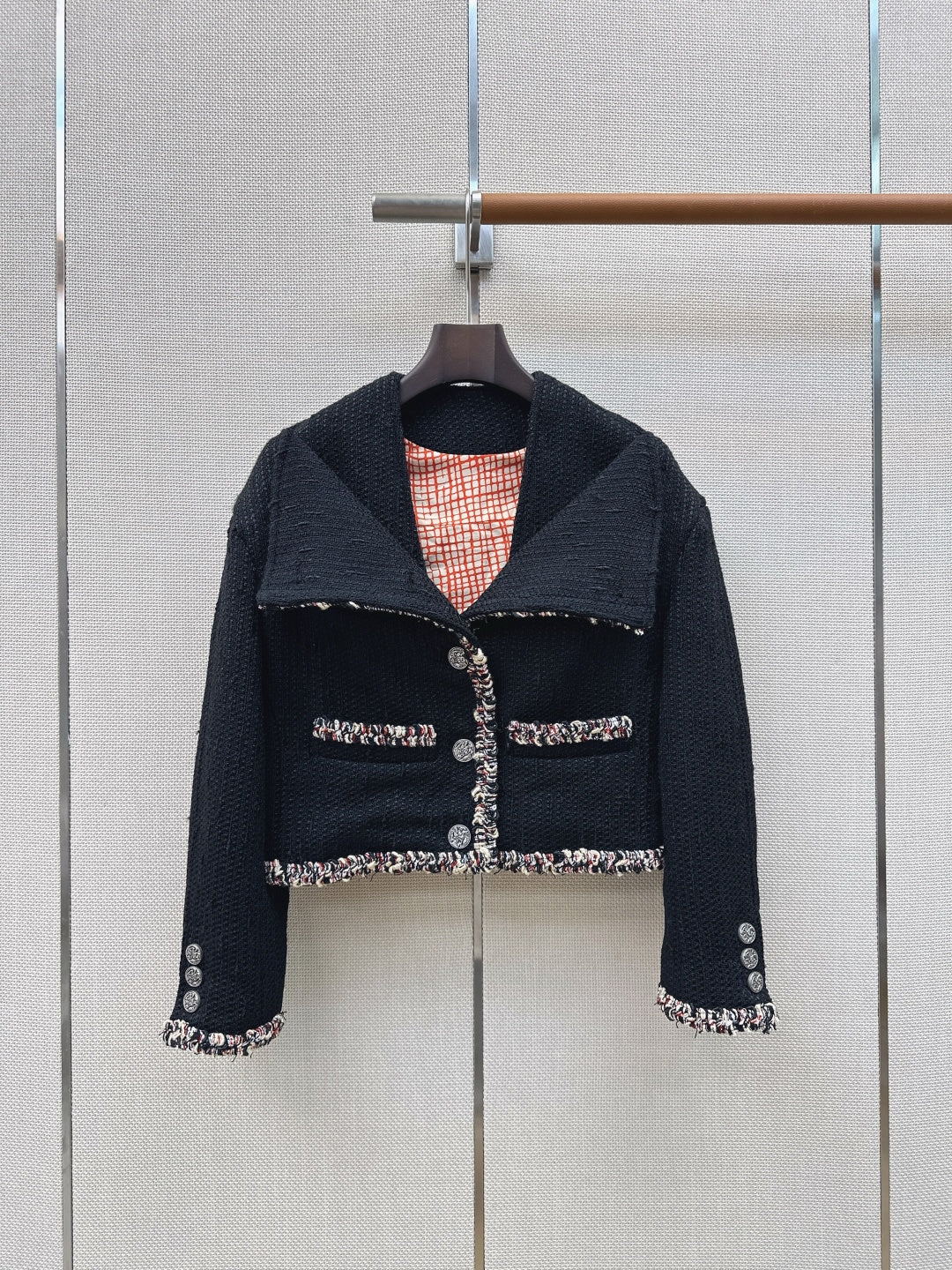 CC 26s Cropped Jacket Black Tweed 419205