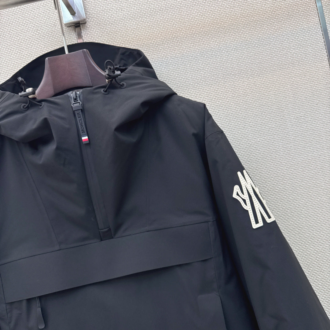 Moncler 26s Grenoble Ski Anorak Jacket Black Polyester 429118