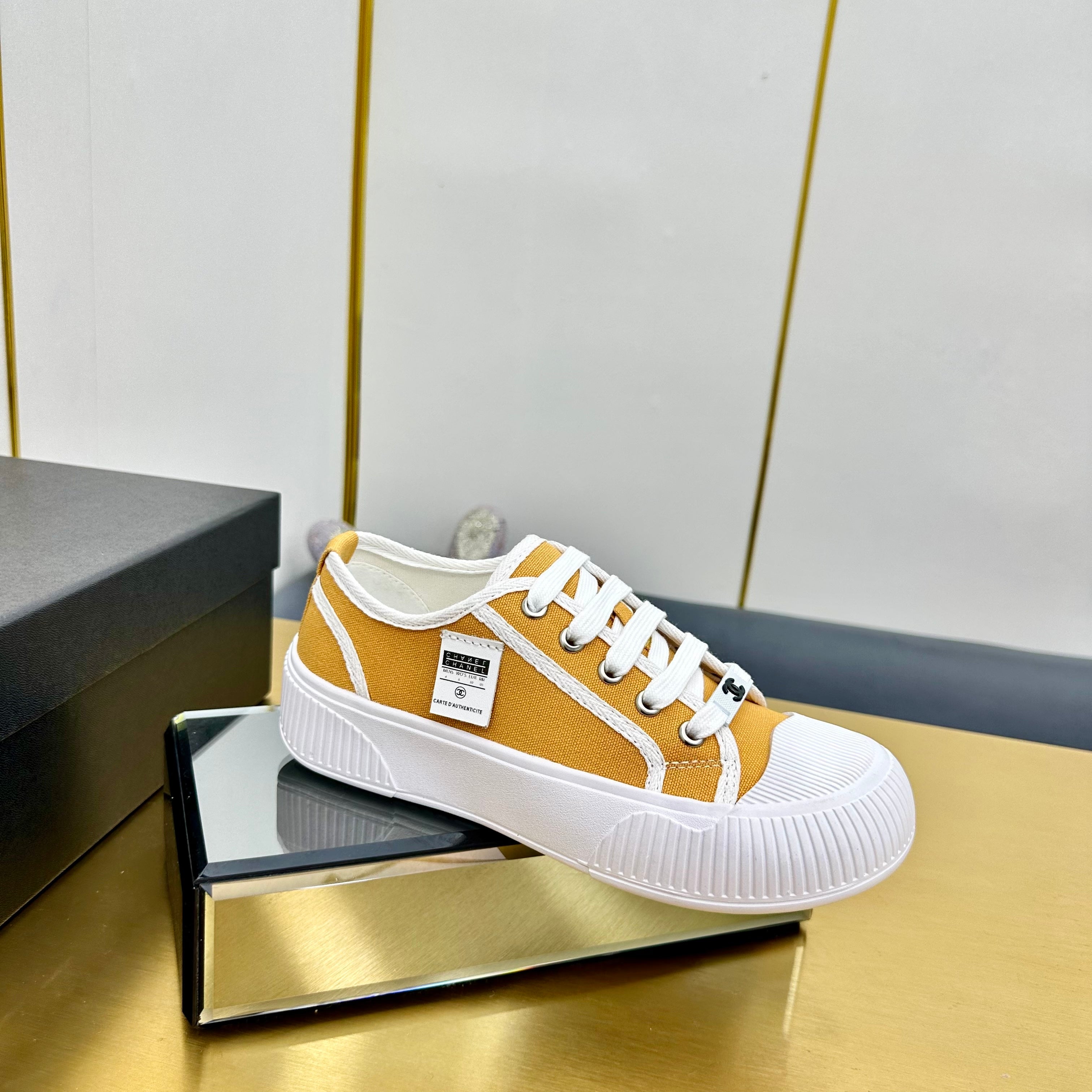 CC 26s Platform Sneakers Orange Canvas 832621